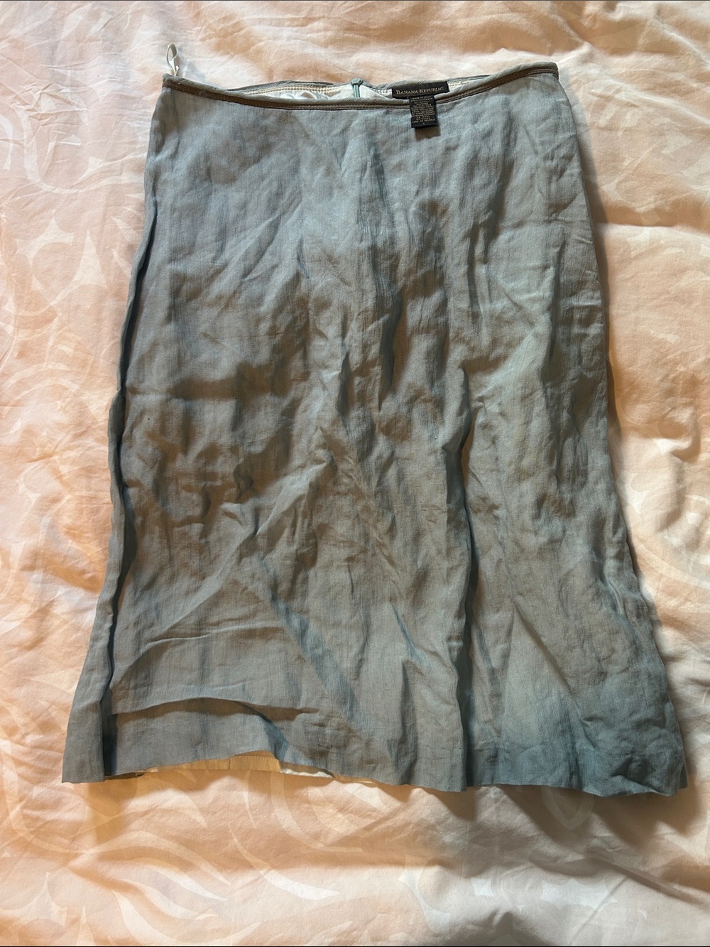 Banana Republic Chambray Blue A-Line Midi Skirt | Size 4